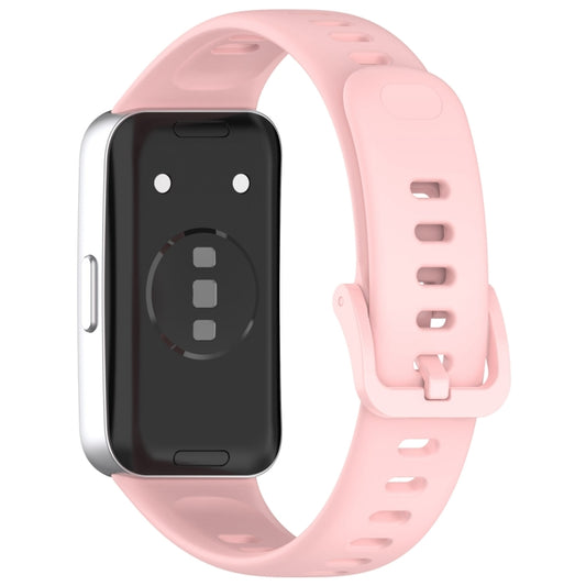 For Huawei Band 10 / 9 / 8 Nail Button Glossy Silicone Watch Band(Pink) by buy2fix
