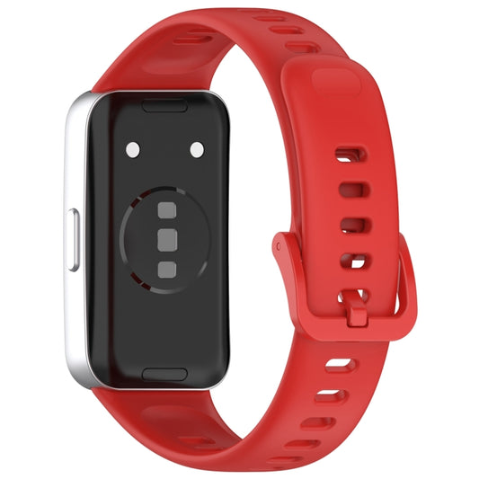 For Huawei Band 10 / 9 / 8 Nail Button Glossy Silicone Watch Band(Red) by buy2fix