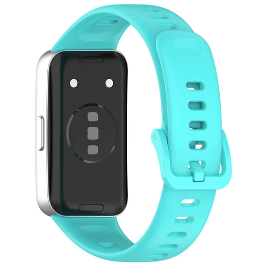 For Huawei Band 10 / 9 / 8 Nail Button Glossy Silicone Watch Band(Teal) by buy2fix