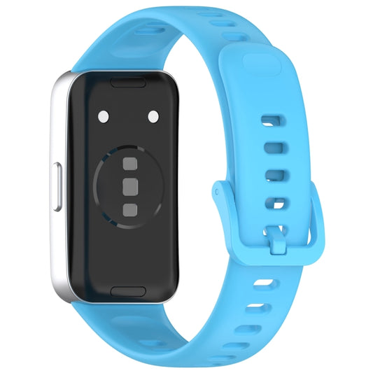For Huawei Band 10 / 9 / 8 Nail Button Glossy Silicone Watch Band(Sky Blue) by buy2fix