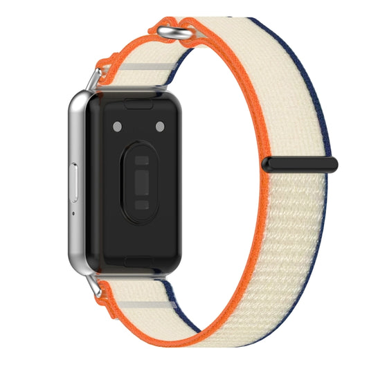 For Samsung Galaxy Fit 3 Loop Nylon Watch Band(Beige Orange) by buy2fix
