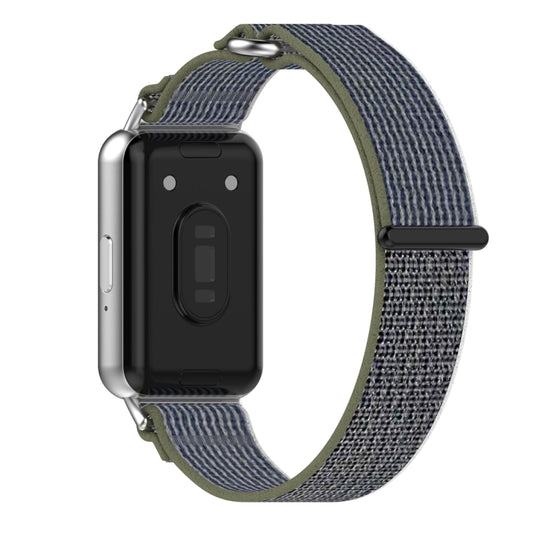 For Samsung Galaxy Fit 3 Loop Nylon Watch Band(Green Grey) by buy2fix