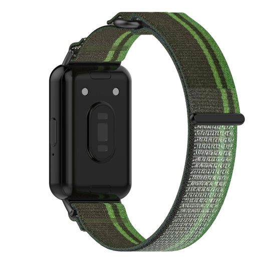 For Samsung Galaxy Fit 3 Loop Nylon Watch Band(Dark Green) by buy2fix