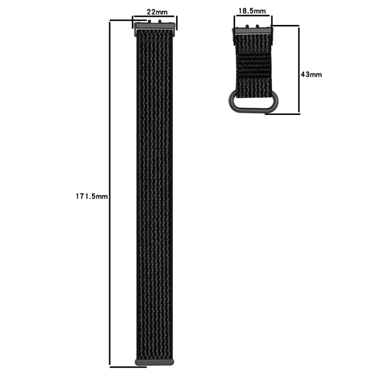 For Samsung Galaxy Fit 3 Loop Nylon Watch Band(Dark Green) - Watch Bands by buy2fix | Online Shopping UK | buy2fix