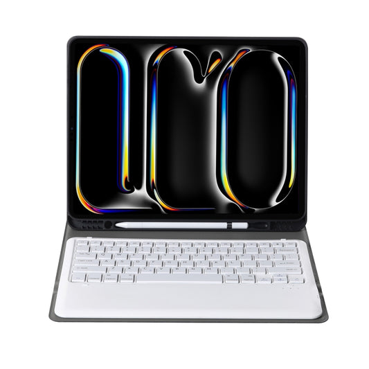 For iPad Pro 13 2024 A13B Detachable Ultra-Thin Bluetooth Keyboard Leather Tablet Case with Pen Slot(Rose Gold) by buy2fix