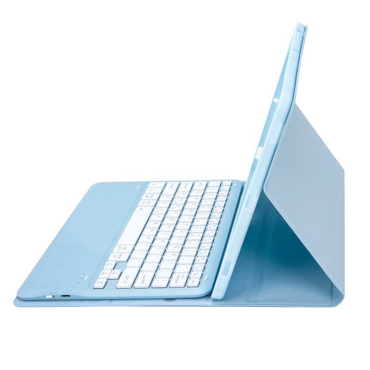 For iPad Pro 13 2024 A13B Detachable Ultra-Thin Bluetooth Keyboard Leather Tablet Case with Pen Slot(Light Blue) by buy2fix
