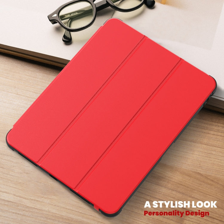 For iPad Pro 11 2022 / Air 10.9 2022 Carbon Fiber Leather Smart Tablet Case(Red) - iPad Pro 11 (2022/2021) Cases by buy2fix | Online Shopping UK | buy2fix