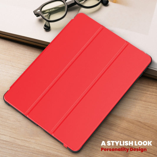 For iPad 10.2 2021 / Air 10.5 Carbon Fiber Leather Smart Tablet Case(Red) - iPad 10.2 Cases by buy2fix | Online Shopping UK | buy2fix