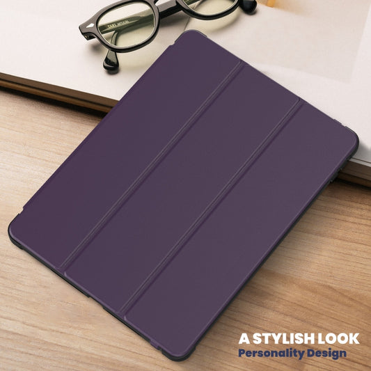 For iPad 10.2 2021 / Air 10.5 Carbon Fiber Leather Smart Tablet Case(Purple) - iPad 10.2 Cases by buy2fix | Online Shopping UK | buy2fix