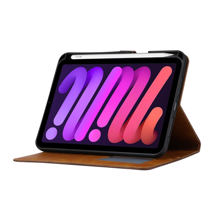 For iPad mini 2024 Calf Texture Double Fold Clasp Horizontal Flip Leather Smart Tablet Case(Rose Gold) - iPad mini 2024 Cases by buy2fix | Online Shopping UK | buy2fix
