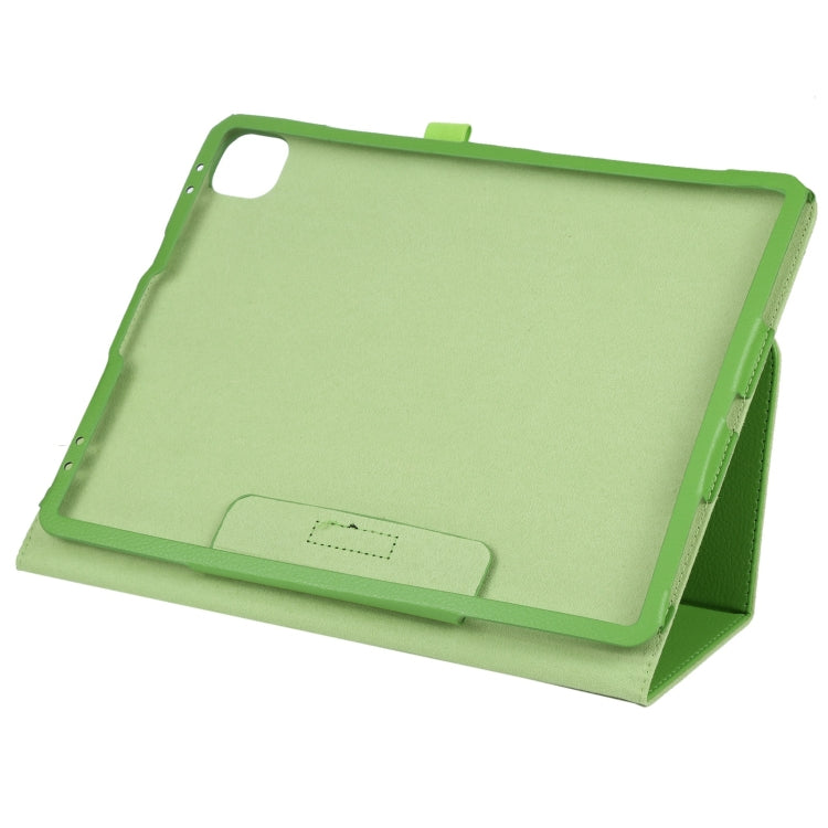 For iPad Air 11 2025 / 2024 Litchi Texture Solid Color Leather Tablet Case(Green) - iPad Air 11 2025 / 2024 Cases by buy2fix | Online Shopping UK | buy2fix