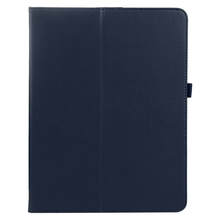 For iPad Air 11 2025 / 2024 Litchi Texture Solid Color Leather Tablet Case(Dark Blue) - iPad Air 11 2025 / 2024 Cases by buy2fix | Online Shopping UK | buy2fix