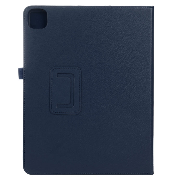 For iPad Air 11 2025 / 2024 Litchi Texture Solid Color Leather Tablet Case(Dark Blue) - iPad Air 11 2025 / 2024 Cases by buy2fix | Online Shopping UK | buy2fix