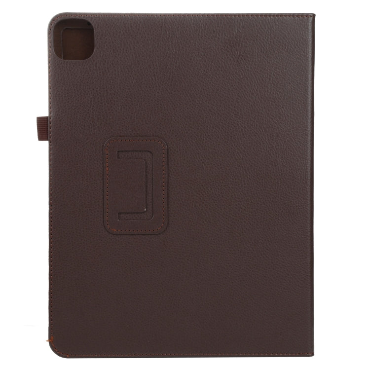 For iPad Pro 11 2024 Litchi Texture Solid Color Leather Tablet Case(Brown) - iPad Pro 11 2024 Cases by buy2fix | Online Shopping UK | buy2fix