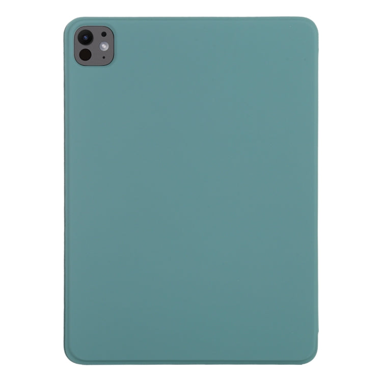 For iPad Pro 13 2024 Double-sided Clip Non-buckle Magnetic PU Smart Tablet Case(Green) - iPad Air 13 2025 / 2024 Cases by buy2fix | Online Shopping UK | buy2fix