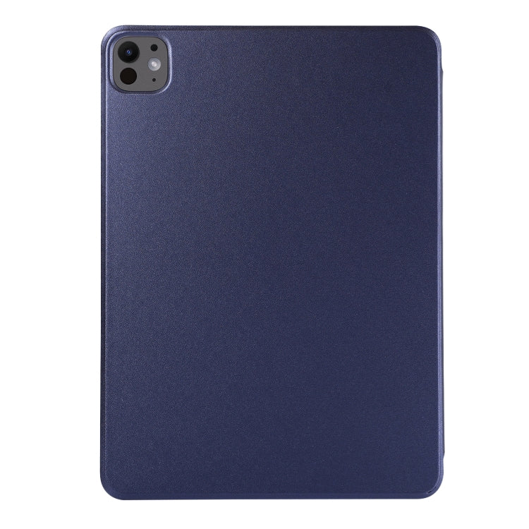 For iPad Pro 13 2024 Double-sided Clip Non-buckle Magnetic PU Smart Tablet Case(Dark Blue) - iPad Air 13 2025 / 2024 Cases by buy2fix | Online Shopping UK | buy2fix