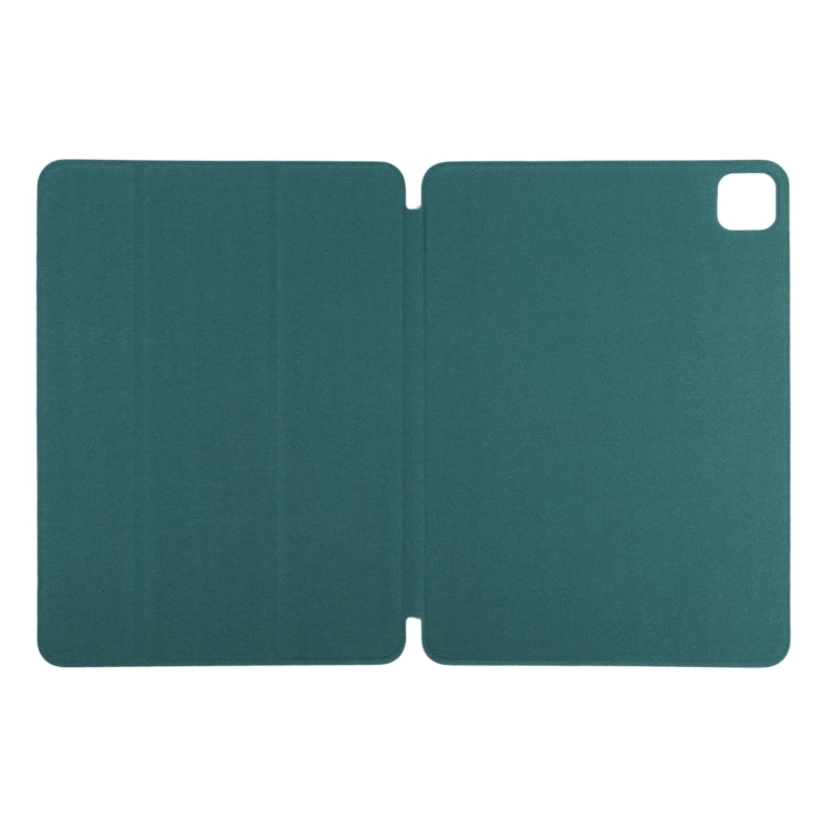 For iPad Pro 13 2024 Double-sided Clip Non-buckle Magnetic PU Smart Tablet Case(Dark Green) - iPad Air 13 2025 / 2024 Cases by buy2fix | Online Shopping UK | buy2fix