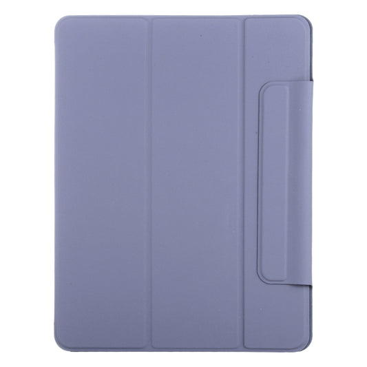 For iPad Pro 13 2025 / 2024 Double-sided Clip Fixed Buckle Magnetic PU Leather Smart Tablet Case(Purple) by buy2fix