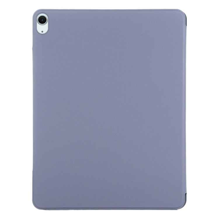 For iPad Air 11 2025 / 2024 Double-sided Clip Fixed Buckle Magnetic PU Leather Smart Tablet Case(Purple) - iPad Air 11 2025 / 2024 Cases by buy2fix | Online Shopping UK | buy2fix