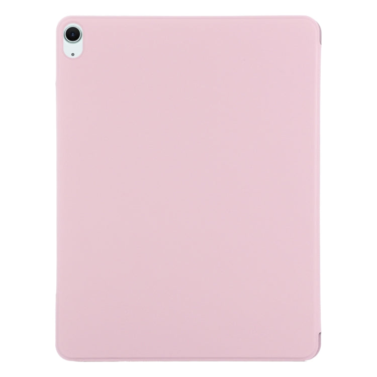 For iPad Air 11 2025 / 2024 Double-sided Clip Fixed Buckle Magnetic PU Leather Smart Tablet Case(Rose Gold) - iPad Air 11 2025 / 2024 Cases by buy2fix | Online Shopping UK | buy2fix
