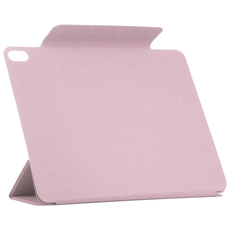 For iPad Air 11 2025 / 2024 Double-sided Clip Fixed Buckle Magnetic PU Leather Smart Tablet Case(Rose Gold) - iPad Air 11 2025 / 2024 Cases by buy2fix | Online Shopping UK | buy2fix