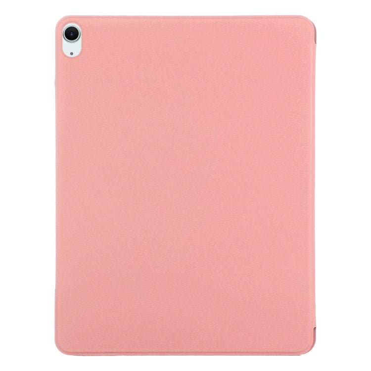 For iPad Air 11 2025 / 2024 Double-sided Clip Fixed Buckle Magnetic PU Leather Smart Tablet Case(Pink) - iPad Air 11 2025 / 2024 Cases by buy2fix | Online Shopping UK | buy2fix
