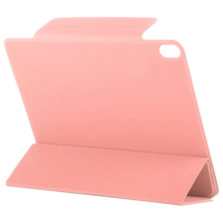 For iPad Air 11 2025 / 2024 Double-sided Clip Fixed Buckle Magnetic PU Leather Smart Tablet Case(Pink) - iPad Air 11 2025 / 2024 Cases by buy2fix | Online Shopping UK | buy2fix