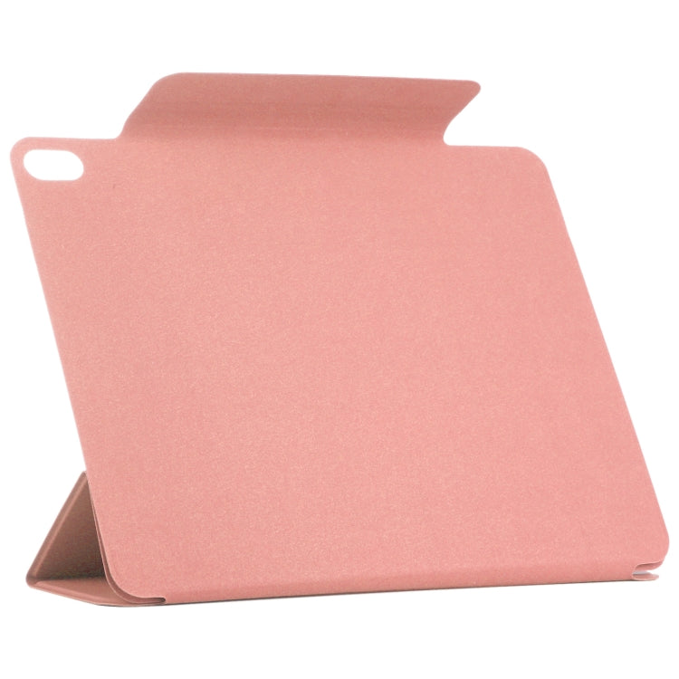 For iPad Air 11 2025 / 2024 Double-sided Clip Fixed Buckle Magnetic PU Leather Smart Tablet Case(Pink) - iPad Air 11 2025 / 2024 Cases by buy2fix | Online Shopping UK | buy2fix