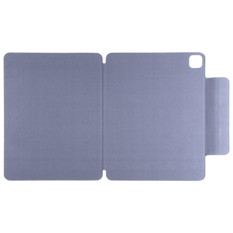 For iPad Pro 11 2024 Double-sided Clip Fixed Buckle Magnetic PU Leather Smart Tablet Case(Purple) - iPad Pro 11 2024 Cases by buy2fix | Online Shopping UK | buy2fix