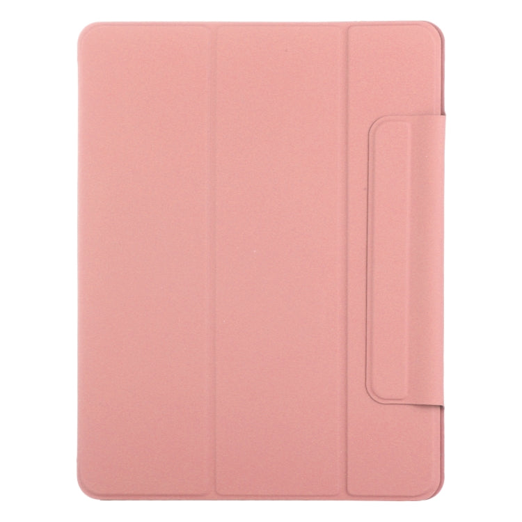 For iPad Pro 11 2024 Double-sided Clip Fixed Buckle Magnetic PU Leather Smart Tablet Case(Pink) - iPad Pro 11 2024 Cases by buy2fix | Online Shopping UK | buy2fix