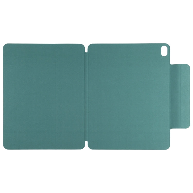For iPad Air 13 2025 / 2024 Double-sided Clip Fixed Buckle Magnetic PU Leather Smart Tablet Case(Green) - iPad Air 13 2025 / 2024 Cases by buy2fix | Online Shopping UK | buy2fix