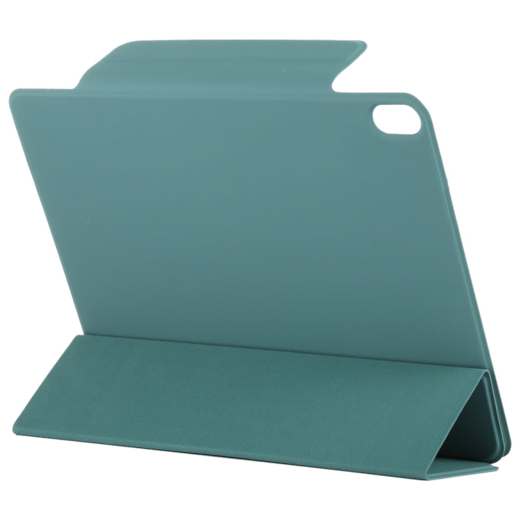 For iPad Air 13 2025 / 2024 Double-sided Clip Fixed Buckle Magnetic PU Leather Smart Tablet Case(Green) - iPad Air 13 2025 / 2024 Cases by buy2fix | Online Shopping UK | buy2fix
