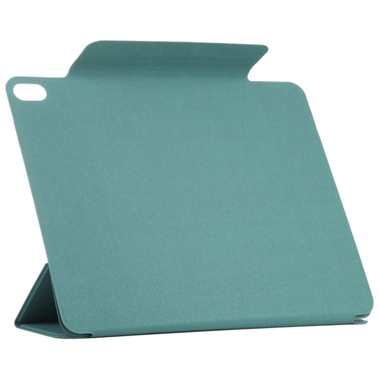 For iPad Air 13 2025 / 2024 Double-sided Clip Fixed Buckle Magnetic PU Leather Smart Tablet Case(Green) - iPad Air 13 2025 / 2024 Cases by buy2fix | Online Shopping UK | buy2fix