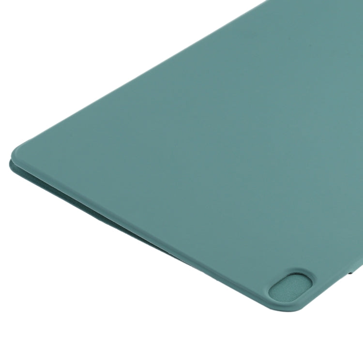 For iPad Air 13 2025 / 2024 Double-sided Clip Fixed Buckle Magnetic PU Leather Smart Tablet Case(Green) - iPad Air 13 2025 / 2024 Cases by buy2fix | Online Shopping UK | buy2fix