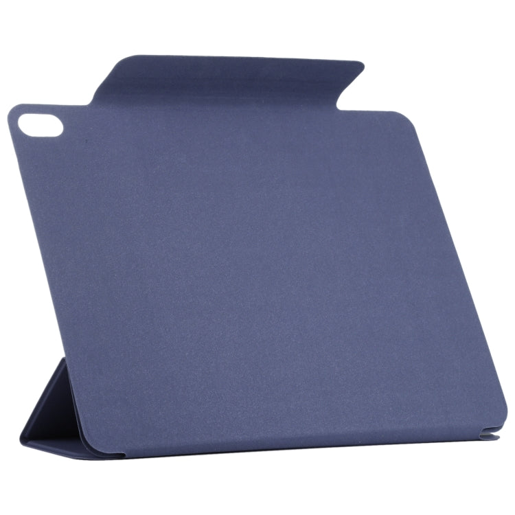 For iPad Air 13 2025 / 2024 Double-sided Clip Fixed Buckle Magnetic PU Leather Smart Tablet Case(Dark Blue) - iPad Air 13 2025 / 2024 Cases by buy2fix | Online Shopping UK | buy2fix