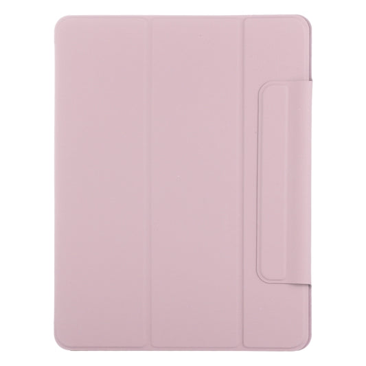 For iPad Air 13 2025 / 2024 Double-sided Clip Fixed Buckle Magnetic PU Leather Smart Tablet Case(Rose Gold) by buy2fix