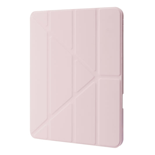 For iPad Pro 13 2025 / 2024 Deformation Transparent Acrylic Leather Tablet Case(Pink) by buy2fix