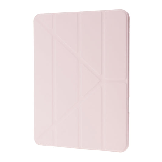 For iPad Air 11 2025 / 2024 Deformation Transparent Acrylic Leather Tablet Case(Pink) by buy2fix