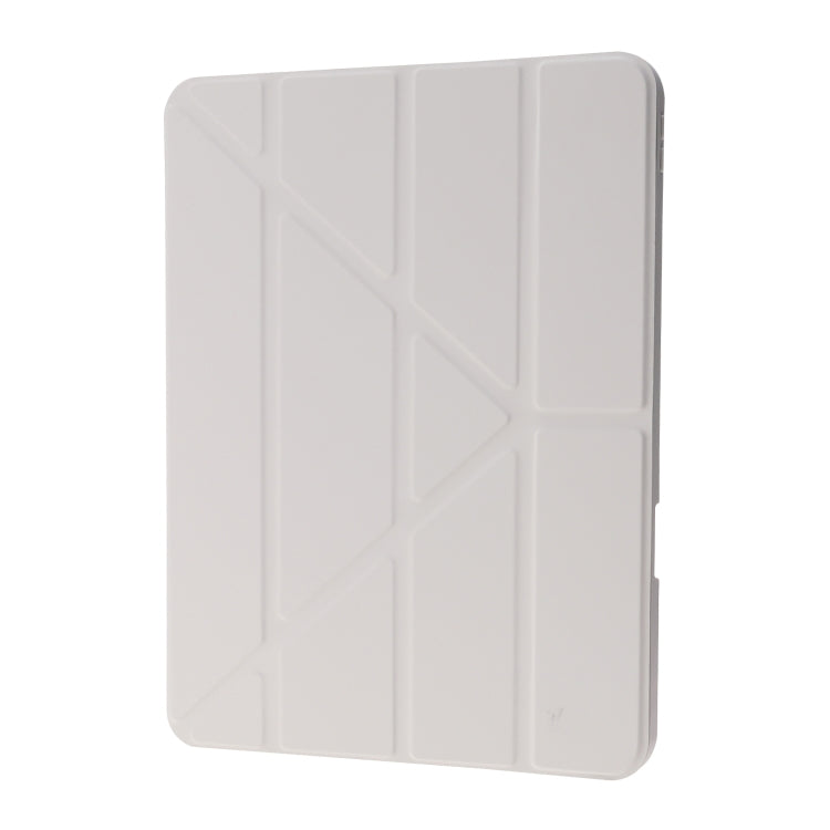 For iPad Air 11 2025 / 2024 Deformation Transparent Acrylic Leather Tablet Case(Grey) - iPad Air 11 2025 / 2024 Cases by buy2fix | Online Shopping UK | buy2fix
