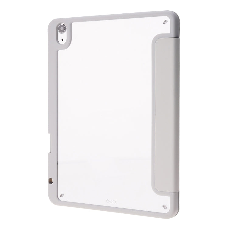 For iPad Air 11 2025 / 2024 Deformation Transparent Acrylic Leather Tablet Case(Grey) - iPad Air 11 2025 / 2024 Cases by buy2fix | Online Shopping UK | buy2fix