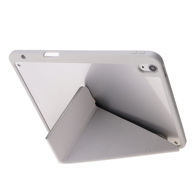 For iPad Air 11 2025 / 2024 Deformation Transparent Acrylic Leather Tablet Case(Grey) - iPad Air 11 2025 / 2024 Cases by buy2fix | Online Shopping UK | buy2fix