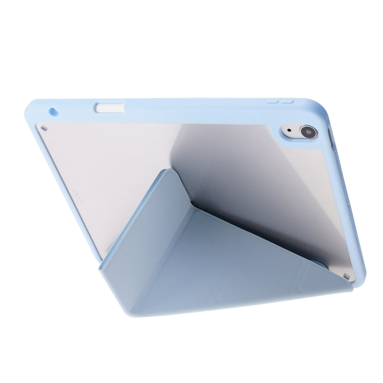 For iPad Air 11 2025 / 2024 Deformation Transparent Acrylic Leather Tablet Case(Light Blue) - iPad Air 11 2025 / 2024 Cases by buy2fix | Online Shopping UK | buy2fix