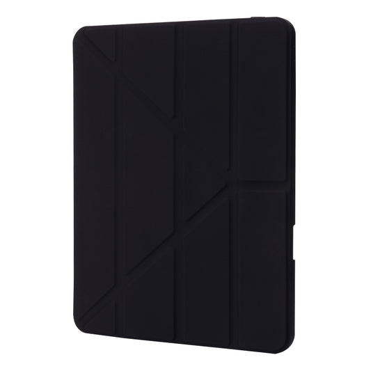 For iPad Pro 11 2025 / 2024 Deformation Transparent Acrylic Leather Tablet Case(Black) by buy2fix