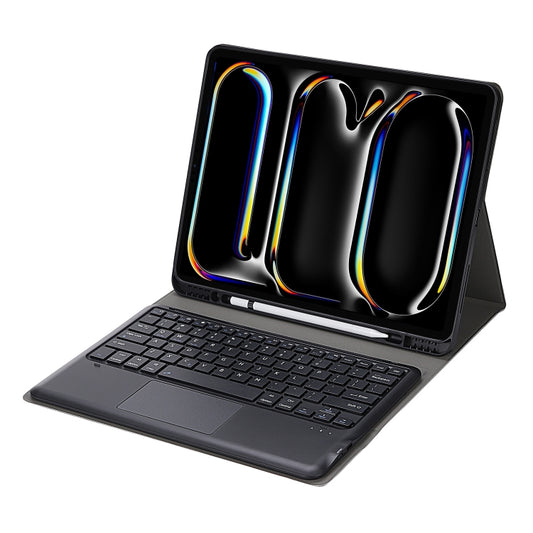 For iPad Pro 13 2024 A14B-A Detachable Ultra-Thin Bluetooth Touch Keyboard Leather Tablet Case with Pen Slot(Rose Gold) by buy2fix