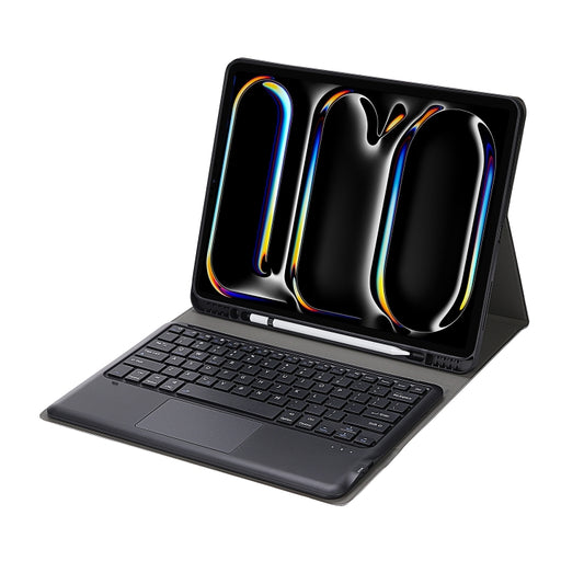 For iPad Pro 13 2024 A14B-A Detachable Ultra-Thin Bluetooth Touch Keyboard Leather Tablet Case with Pen Slot(Dark Blue) by buy2fix