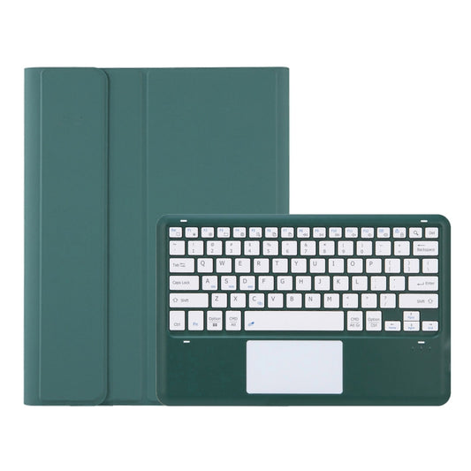 For iPad Pro 13 2024 A14B-A Detachable Ultra-Thin Bluetooth Touch Keyboard Leather Tablet Case with Pen Slot(Dark Green) by buy2fix