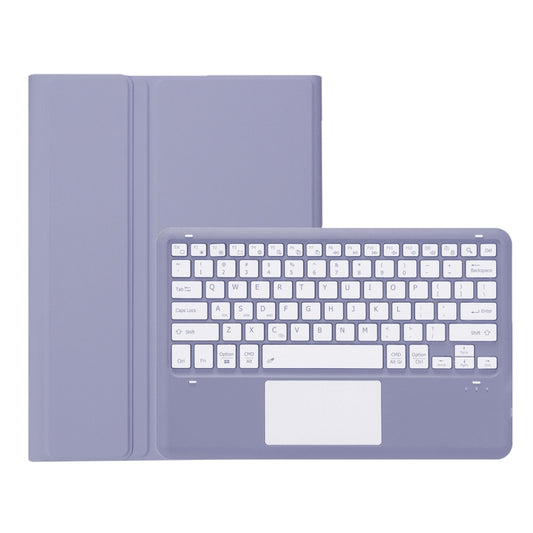 For iPad Pro 13 2024 A14B-A Detachable Ultra-Thin Bluetooth Touch Keyboard Leather Tablet Case with Pen Slot(Purple) by buy2fix