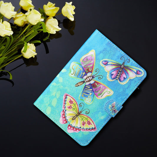For iPad Pro 11 2025 / 2024 Coloured Drawing Stitching Smart Leather Tablet Case(Colorful Butterflies) by buy2fix