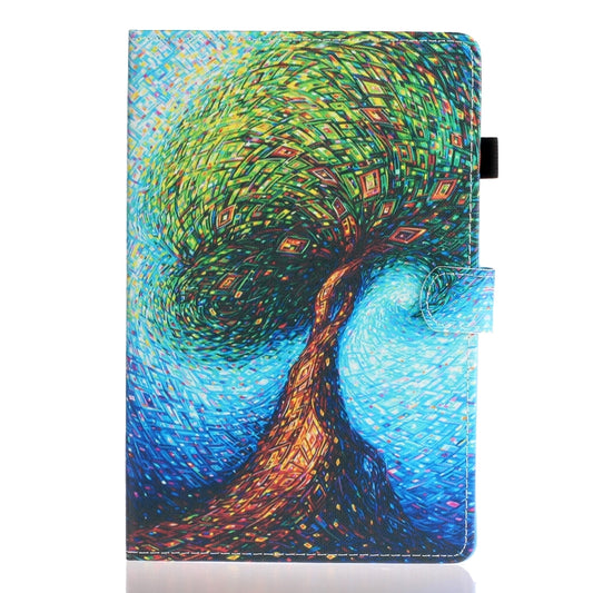 For iPad Pro 11 2025 / 2024 Coloured Drawing Stitching Smart Leather Tablet Case(Abstract Tree) by buy2fix
