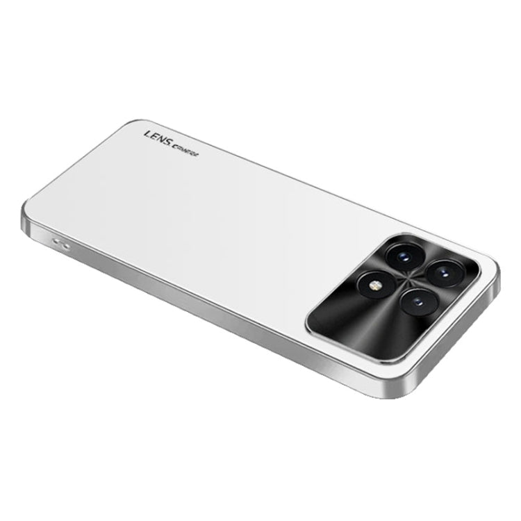 For Xiaomi Redmi K70 AG Frosted Electroplating Acrylic Phone Case(Silver White) - Xiaomi Cases by buy2fix | Online Shopping UK | buy2fix